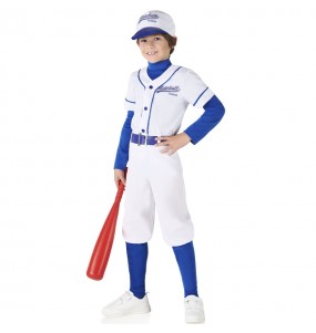 Disfarce de Jogador de basebol azul para menino