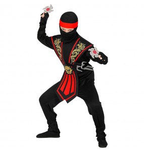 Disfarce de Ninja Kombat vermelho para menino