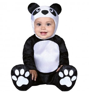 Fato de urso panda fofinho para bebé