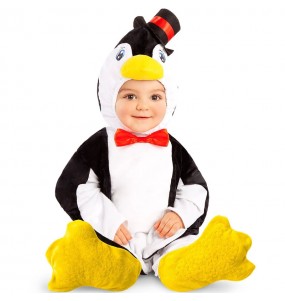 Fato de Pinguim com chapéu para bebé