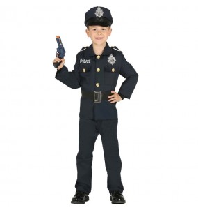 Fato de Polícia azul para menino