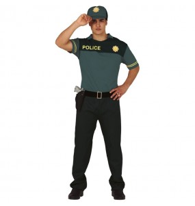 Disfarce Polícia verde adulto divertidíssimo para qualquer ocasião