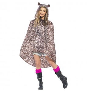 Disfarce original Leopardo Poncho impermeável mulher ao melhor preço