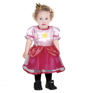 Disfarce de Princesa cor-de-rosa com estrela para bebé