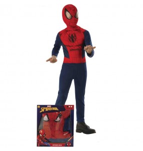 Disfarce de Spiderman clássico em caixa para menino