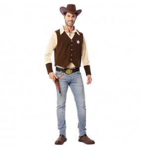Disfarce de Cowboy xerife Western para homem