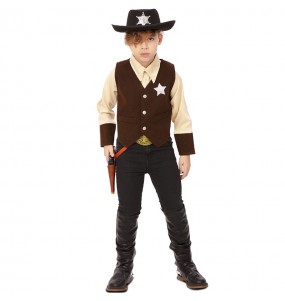 Disfarce de Cowboy xerife do Oeste para menino