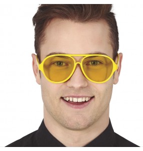 Óculos de aviador amarelos