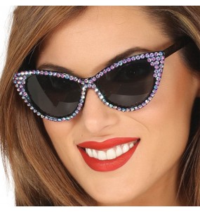 Os óculos mais engraçados discoteca com diamantes para festas de fantasia