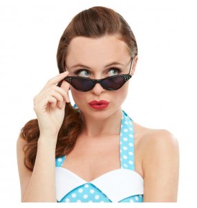 Os óculos mais engraçados Grease Preto para festas de fantasia