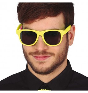 Óculos amarelos de néon