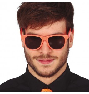 Óculos de néon laranja