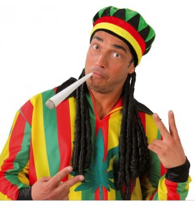 Chapéu jamaicano com tranças para completar o seu disfarce