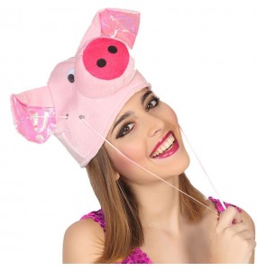 Chapéu de porco cor-de-rosa para completar o seu disfarce