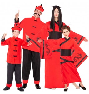 Disfarces de Dragão Vermelho Chinês para grupos e famílias