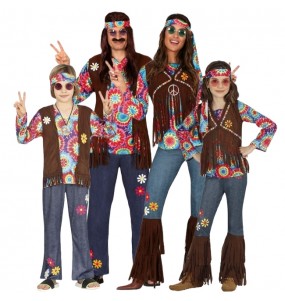 Disfarces de Hippies de Woodstock para grupos e famílias
