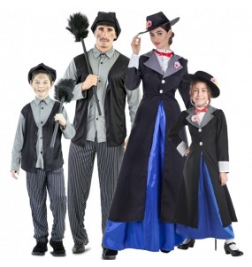 Disfarces de Mary Poppins e o limpa-chaminés para grupos e famílias
