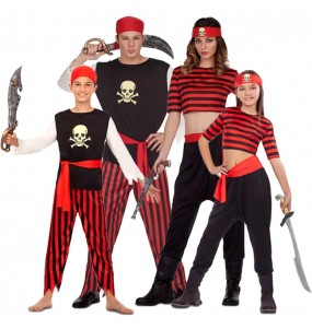 Disfarces de Piratas do Tesouro para grupos e famílias