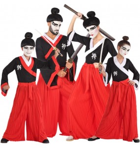Disfarces de Samurais para grupos e famílias