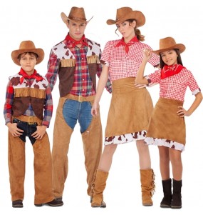 Disfarces de Cowboys Americanos para grupos e famílias