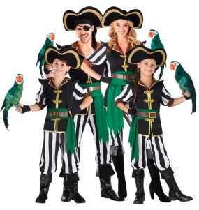 Fantasias Piratas Papagaio para grupos e famílias