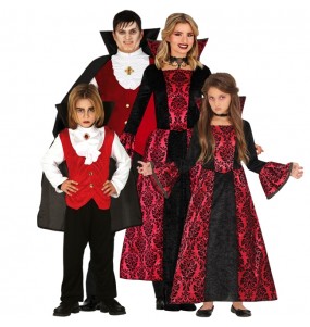 Disfarces de Vampiros Conde Drácula para grupos e famílias