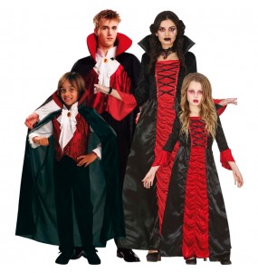 Disfarces de Vampiros Conde Drácula para grupos e famílias