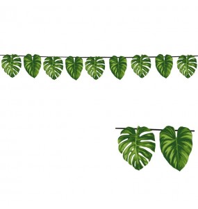 Grinalda de folhas havaianas de 3 metros para decoração