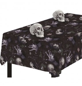 Toalha de mesa de cemitério 137 x 274 cm para Halloween