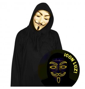 Máscara Anonymous de luz