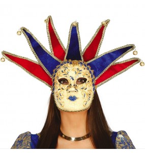 Máscara de Carnaval veneziana com sinos para completar o seu disfarce