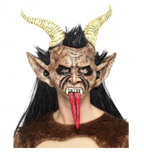 Máscara Demoníaca Krampus para completar o seu disfarce assutador