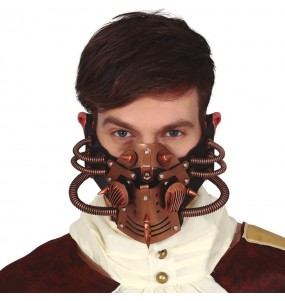 Máscara a gás Steampunk retrofuturista para completar o seu disfarce assutador