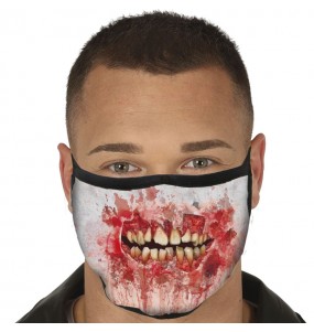 Máscara Boca Zombie de proteção para adulto
