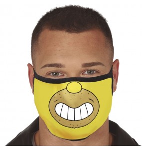 Máscara Homer Simpson de proteção para adulto