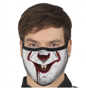 Máscara Palhaço IT Pennywise de proteção para adulto