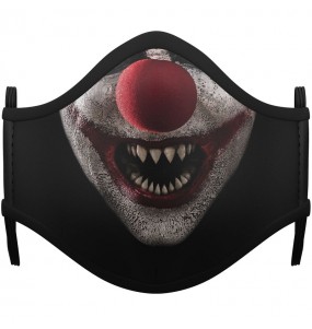 Máscara Palhaço Zombie de proteção para crianças