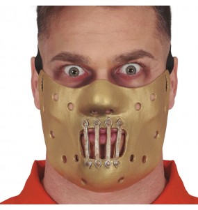 Meia-máscara de látex Hannibal Lecter para completar o seu disfarce assutador