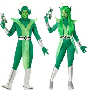 Fatos de casal Extraterrestres verdes