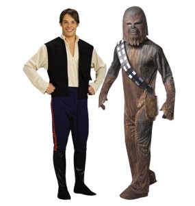 O casal Han Solo e Chewbacca original e engraçado para se disfraçar com o seu parceiro