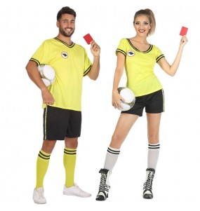 O casal Árbitros de futebol original e engraçado para se disfraçar com o seu parceiro