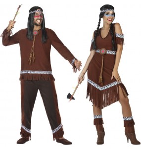Fatos de casal Índios Apaches
