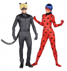 O casal Ladybug e Cat Noir original e engraçado para se disfraçar com o seu parceiro