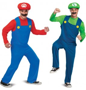 Fatos de casal Mario Bros e Luigi da Nintendo