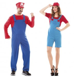 O casal Marios Bros original e engraçado para se disfraçar com o seu parceiro