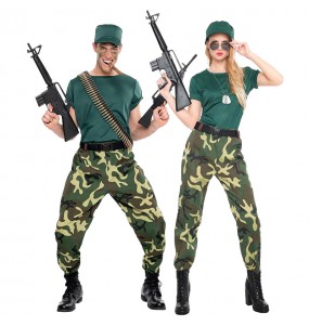 O casal Militares original e engraçado para se disfraçar com o seu parceiro