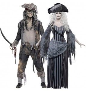 Fatos de casal Piratas navio fantasma