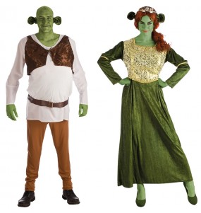 O casal Shrek e Fiona original e engraçado para se disfraçar com o seu parceiro