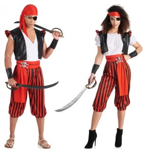 Fatos de casal Guerreiros piratas