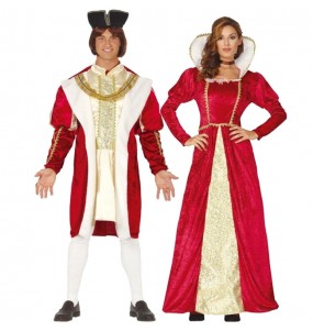 O casal Reis do Renascimento original e engraçado para se disfraçar com o seu parceiro